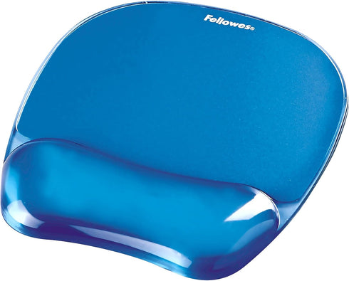Fellowes (91141) Crystals Gel Mouse Pad Wrist Rest - Blue