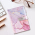 Marble Diary with Lock, A5 Leather Journal for Girls, Cute Password Lock Notebooks with Pen Holder for Travel