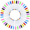 YIKANGHENG 40 Pcs Multicolour Permanent Dry Erase Wipable Markers with Blackboard Brush Sponge for Various Surfaces