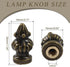 Biaungdo 3/8 Inch 1/4-27 Inch Antique Bronze Lamp Finial Cap Knob with Dual-Thread Screw, Lamp Shade Screw Cap Top