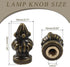 Biaungdo 2 3/8 Inch 1/4-27 Inch Pcs Antique Bronze Lamp Finial Cap Knob with Dual-Thread Screw, Lamp Shade Screw Cap