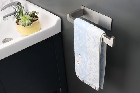 SUS304 9 Hand Towel Holder, Strong Self Adhesive Hand Towel Ring, Thicken Stainless Steel Hand Towel Bar/Rack, No