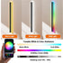 1PC 12In IP66 (1Pack) ASLONG LED RGBW Wall Light with APP Control, Waterproof Smart RGB LED Wall Mount Lighting