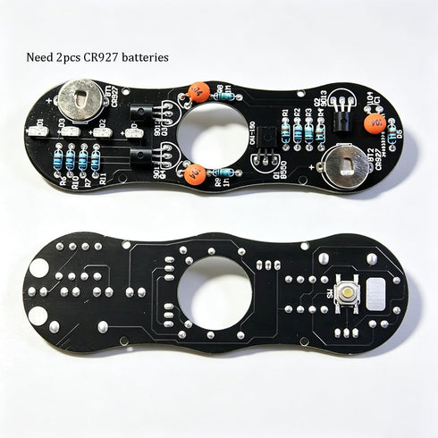 2 ISolderStore Leaves LED Rotating Gyroscope DIY Kit Soldering Project Electronics Kit Soldering Practice Kit Suitable