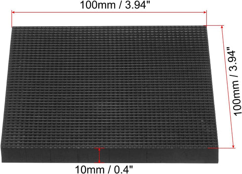 PATIKIL Rubber Anti-Vibration Pads, 4 Pcs Square Vibration Isolation Mats 3.94" x 3.94" x 0.4" for HVAC, Air Conditioner, Air Compressor, Washer, Dryer, Black