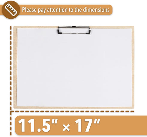 Mr. Pen- Clipboard, 11.5x17 Inches, Horizontal Wooden Clipboard, Extra Large Clipboard, Horizontal Clipboard, Art Clipboard, Drawing Board, 11x17 Clipboard, Lap Board, Landscape Clipboard by Mr. Pen