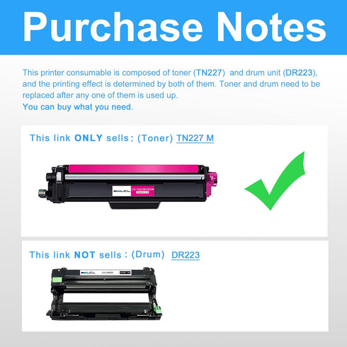 LCL Compatible Toner Cartridge Replacement for Brother TN227 TN223 TN-227 TN-223 for HL-L3210CW MFC-L3710CW (1-Pack