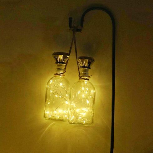 10 Pack 20 Solar Wine Bottle Lights, Diamond Cork Lights, LED Outdoor Waterproof Fairy String Lights for Garden Wedding
