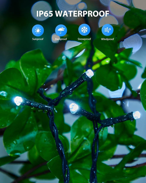 2 Pack 144Ft 400 8 Brightown Solar Christmas String Lights Outdoor, Total LED Twinkle Fairy Lights Waterproof