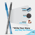 Enday Bulk Pens, 400 Count Black & Blue Ballpoint Pens, Medium Point (1.0mm), Flexible Round Barrel for Comfort