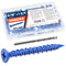 3/16" x 1-3/4" Concrete Screw Anchor, Blue Flat Head Screws for Anchoring to Masonry, Pack of 60