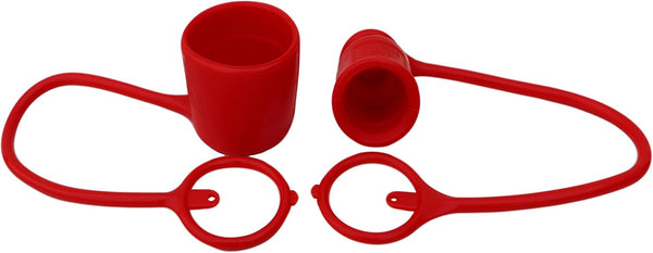 Hydraulic Quick Coupler Rubber Caps Plug Set for Flat Face Skid Steer Coupling - Fits Bobcat 5/8 Size Couplers