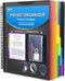 HABGP 12 Pocket Plastic Folders with Pockets - 6 Colors Multi Pocket Folder Binder with Dividers for Office Organizer