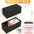 aopule 12Packs 3x5 12000 3''x5'' Index Card Box,Index Card Organizer Box with Lid,Hold Cards,Black Recipe Holder