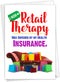 NobleWorks Funny Get Well Greeting Card, Hilarious Feel Better Notecard with Envelope, Retail Therapy