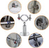 2PCS Wall Mount Ceiling Mount Pipe 304 Stainless Steel Pipe Supports, Adjustable Height for OD Pipe 15-19mm