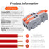 20Pcs Lever Wire Connectors, 1 in 2 Out DIY Mini Splicing Compact Splitter Docking Terminal Block 24-12 AWG