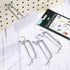 Thyle 50 Pcs Metal Scan Hook with Label Holder for 1/8" to 1/4" Pegboard, Wall Accessories for Home Garage Retail
