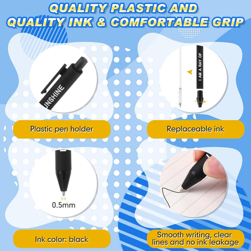 Crtiin 10 Pcs Funny Work Pens for Adults, Snarky Office Pens with Funny Sayings, Complaining Negative Quotes, Black Ink