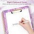 Sooez Clipboard Folio with Refillable Notepad and 10 Storage Pockets for Letter Size, Cute Portfolio for School Office