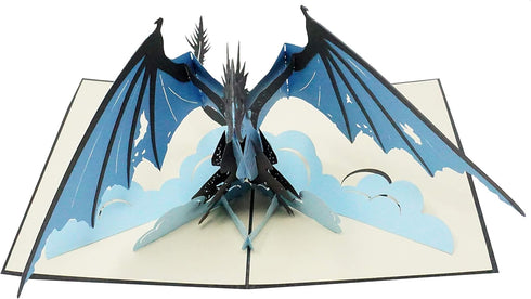 Ice Dragon 3D Pop Up Greeting Card, 5 x 7 inch, Multicolor for All Occasions - Birthday, Love, Christmas