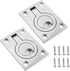 2Pcs Flush Pull Ring Handles 2.5" x 1.8" Hidden Recessed Furniture Handle, 304 Stainless Steel Recessed Boat Hatch
