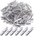 Mini Clothespins, 100 Pieces Plastic Utility Paper Clip, Silver Color, 3.5 x 0.5cm x 0.7cm, Craft Clips, Photo Peg Pin