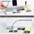 Desktop Glass Whiteboard Set with 3 Colors Markers, Desk Dry Erase Glass Whiteboard for Home Office Supplies