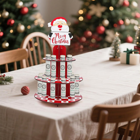 CCINEE Christmas Money Holders for Cash Gift, Creative Santa Claus Wooden Money Dispenser for Xmas Give Money Gifts
