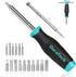 DURATECH Multi-bit Screwdriver Set, 18-in-1 with T-bar and Precision Screwdriver for Repairing