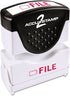 ACCUSTAMP2 035576 Pre-Inked Shutter Stamp with Microban, Red, File, 5/8 x 1/2