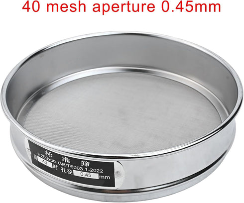 20cm 10 304 Tool(40 FABULETTA Stainless Steel Test Sieve Diameter Laboratory Grade Mesh Chrome Plated Frame Stainless