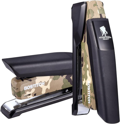 Bostitch Office Camouflage Metal Spring Powered Stapler, One Finger, Supports Wounded Warrior Project (INP28-WW)
