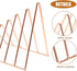 FOMIYES Rose Gold Iron Bookends Desk Organizer Triangular File and Book Stand Decorative Desktop Storage Rack