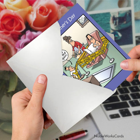 NobleWorks Father's Day Greeting Card, 5 x 7 Inch Envelope, Dad Dad Farted Again, 1 Card