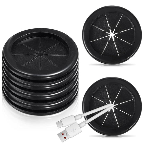 Ezymivs 1 Inch Rubber Grommets for Wiring, 6 Pieces Round Desk Grommet Firewall