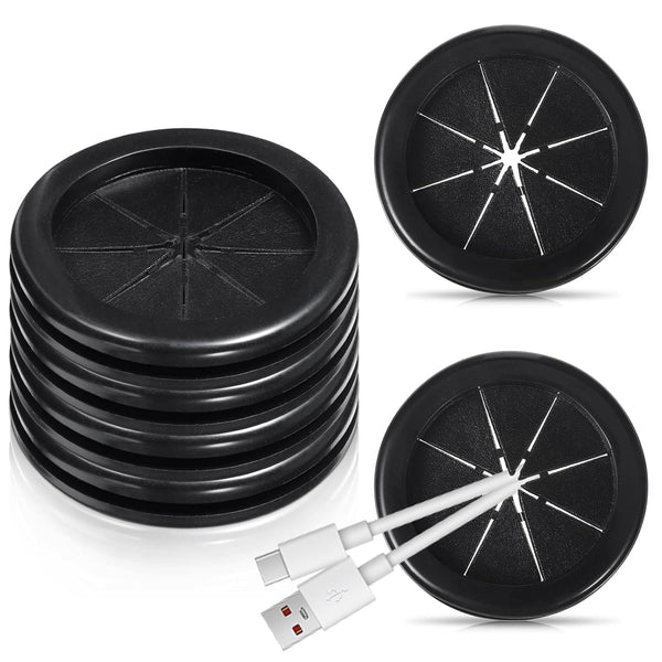 Ezymivs 1 Inch Rubber Grommets for Wiring, 6 Pieces Round Desk Grommet Firewall