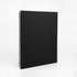 DSTELIN Blank Spiral Notebook, 10 inch x 7.5 inch, 100 Pages / 50 Sheets, Soft Cover Sketch Book, 100GSM, Black, 1-Pack