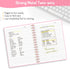 Forvencer A5 Lined Spiral Journal Notebook, 300 Numbered Pages, 100GSM Paper, Pink Hardcover for Work School