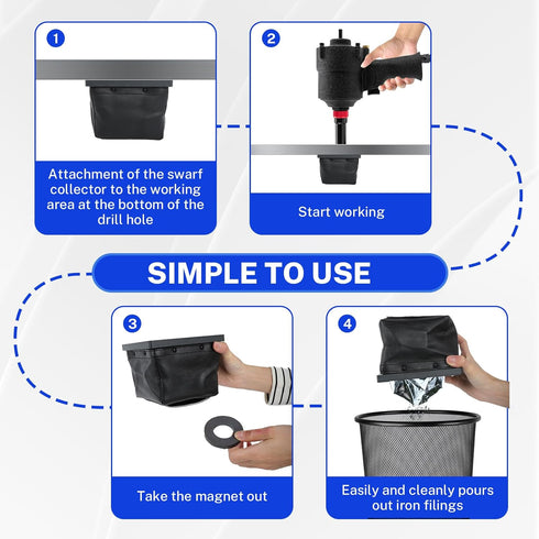 HUHIJIN Dirt Bag Magnetic Metal Shavings Catcher Bag For DrillingMagnetic Drill Shaving Catcher Magnetic Electrical
