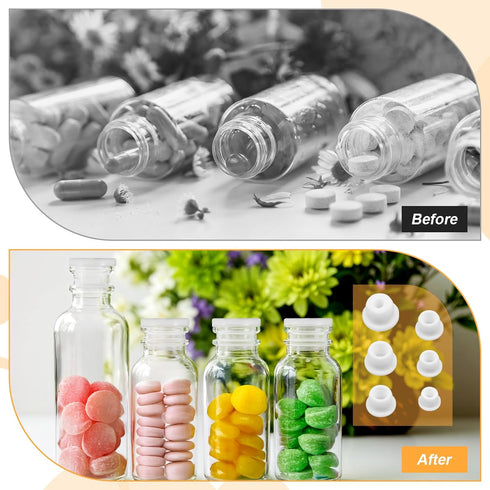 Ouligay 30 (8/9.5/11.5/12.5/13.5/15 mm) Pcs Salt and Pepper Stoppers Plugs Silicone Salt Shaker Stopper Plug Bottle