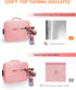Noiposi Document Organizer, 5200? Heat Insulated, Waterproof Fireproof Document Box for Important Files, Pink
