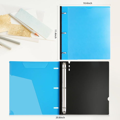 WOT I Telescoping 3 Ring Binder, 12 Packs, Flexible View Binder with Expandable Spine, Holds 160 Sheets, 4 Bright Colors