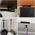 ITROLLE 6PCS 35x33mm Stainless Steel Ceiling Kitchen Hooks Black Universal Single Hooks for Hanging Spatulas Glassware