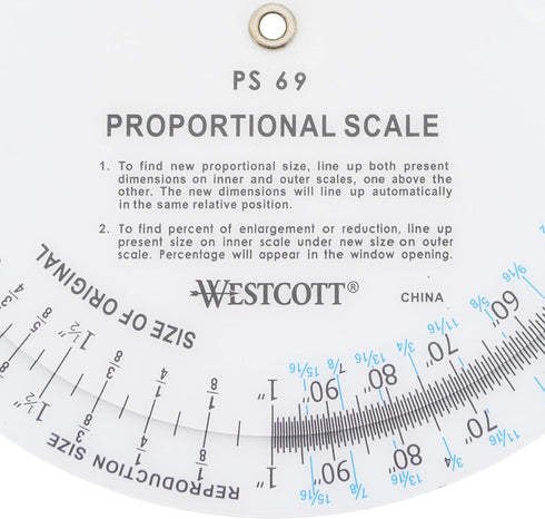 Westcott Proportional Scale, 5", White (PS-69)