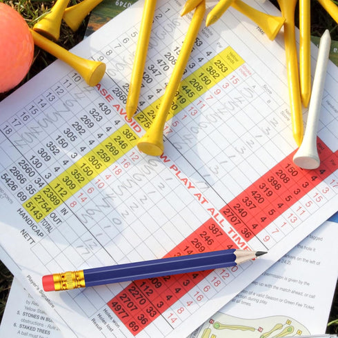 Outus 144 Pieces Golf Pencils, HB Half Pencils with Eraser, 3.5 Inch Mini Pencils for Kids Baby Shower Bridal Shower