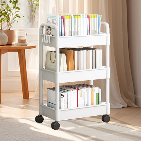 Generic 3) Rolling Cart with Lockable Drawer & Wheels - Multifunctional Storage Organizer for Kitchen, Bathroom