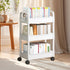 Generic 3) Rolling Cart with Lockable Drawer & Wheels - Multifunctional Storage Organizer for Kitchen, Bathroom