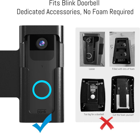Anti Theft Ring Doorbell Mount - Renter Friendly Ring Doorbell Holder for Apartment Door - All Metal Ring Door Bracket