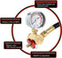 Hromee Air Tank Repair Kit with Safety Valve, Pressure Gauge & 4 Feet Hose Assembly for Portable Carry Tank